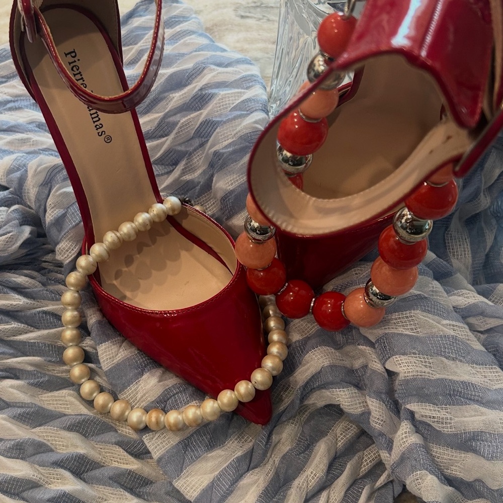 Pierre Dumas Cherry Red Heels. Just the heels.
